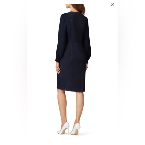 COPY - Rebecca Taylor midnight navy faux wrap dress - Picture 2 of 15